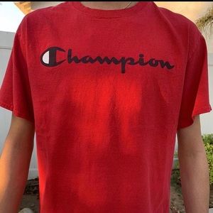 Red champion Tee